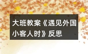 大班教案《遇見外國(guó)小客人時(shí)》反思