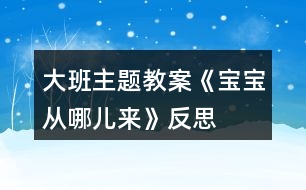 大班主題教案《寶寶從哪兒來(lái)》反思