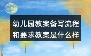 幼兒園教案?jìng)鋵?xiě)流程和要求教案是什么樣的？