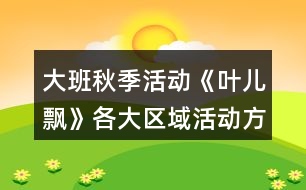 大班秋季活動《葉兒飄》各大區(qū)域活動方案