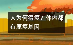人為何得癌？體內(nèi)都有原癌基因