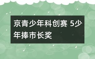 京青少年科創(chuàng)賽 5少年捧市長(zhǎng)獎(jiǎng)