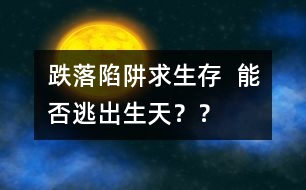 跌落陷阱求生存  能否逃出生天？？