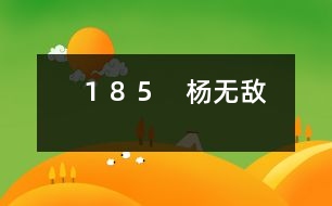 185 楊無敵